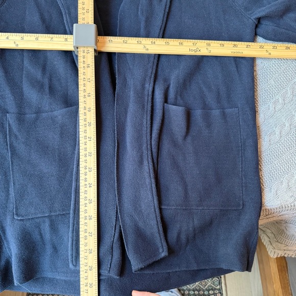 Quince 100% Organic Cotton Knit Blazer, Navy Women's Size Large Eco Friendly - Picture 5 of 5